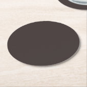 Schwarzer Kaffee (Vollfarbe) Runder Pappuntersetzer (Angewinkelt)