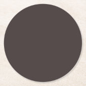 Schwarzer Kaffee (Vollfarbe) Runder Pappuntersetzer (Vorderseite)