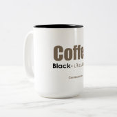 Schwarzer Kaffee Zweifarbige Tasse (Vorderseite Links)