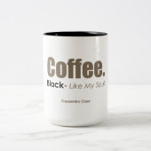 Schwarzer Kaffee Zweifarbige Tasse (Mittel)