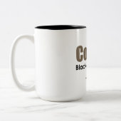 Schwarzer Kaffee Zweifarbige Tasse (Links)