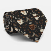 Schwarzer Kaffeeliebhaber Krawatte (Gerollt)