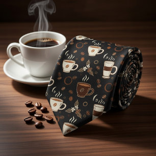 Schwarzer Kaffeeliebhaber Krawatte