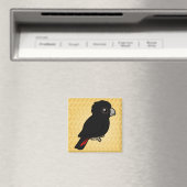 Schwarzer Kakadu Magnet (In Situ (Geschirrspüler))