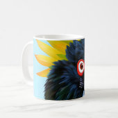 Schwarzer Kakadu mit gelben Federn Kaffeetasse (Vorderseite Links)
