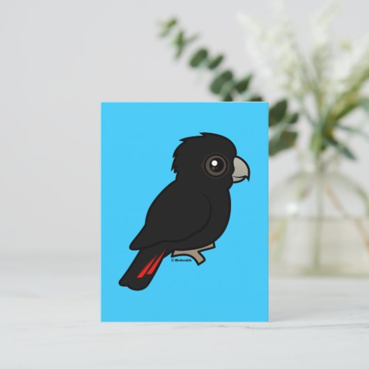 Schwarzer Kakadu Postkarte (Stehend Vorderseite)