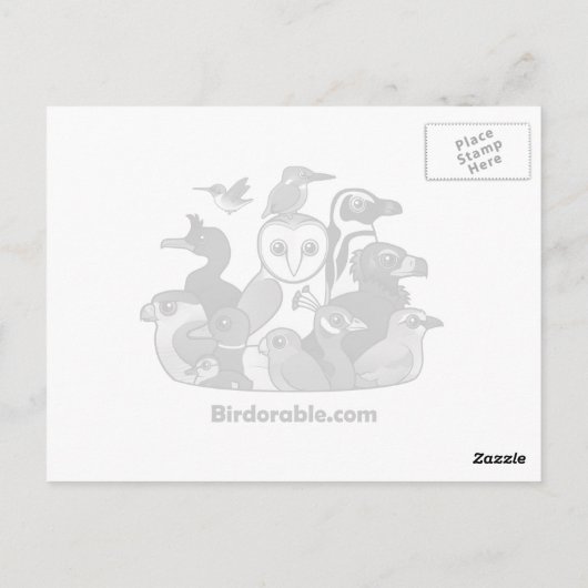 Schwarzer Kakadu Postkarte (Rückseite)