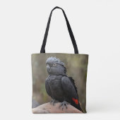 Schwarzer Kakadu Tasche (Rückseite)