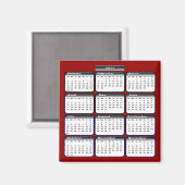 Schwarzer Kalender 2011 Magnet (Vorderseite/Rückseite)