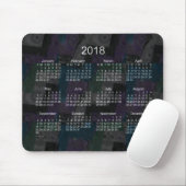 Schwarzer Kalender des Patchwork-2018 durch Janz Mousepad (Mit Mouse)
