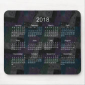 Schwarzer Kalender des Patchwork-2018 durch Janz Mousepad (Vorne)