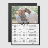 Schwarzer Kalender-Foto-Magnet des Magnetkarte (Vorne/Hinten)