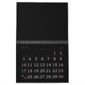 Schwarzer Kalender mit großer Druckfarbe mit Feier (Jan 2027)