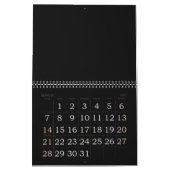 Schwarzer Kalender mit großer Druckfarbe mit Feier (Mär 2027)