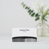 Schwarzer Kamm in der minimalen Art Visitenkarte (Stehend Vorderseite)