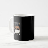 Schwarzer Kampf brach Weißer Nachtbär Kaffeetasse (Vorderseite Links)