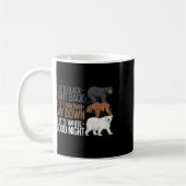 Schwarzer Kampf brach Weißer Nachtbär Kaffeetasse (Links)