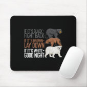 Schwarzer Kampf brach Weißer Nachtbär Mousepad (Mit Mouse)