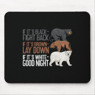 Schwarzer Kampf brach Weißer Nachtbär Mousepad