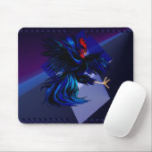 Schwarzer kämpfender Hahn Mousepad (Mit Mouse)