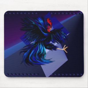 Schwarzer kämpfender Hahn Mousepad