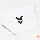 Schwarzer Kaninchenmöwe Runder Aufkleber (Umschlag)