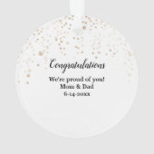 Schwarzer Kap und Laurel Abschluss Ornament (Rückseite)