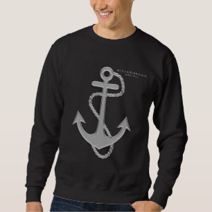 Schwarzer Kapitän Marine Schiffsanker Sweatshirt