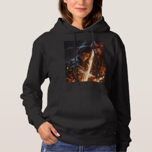 schwarzer Kapuzenpullover Hoodie