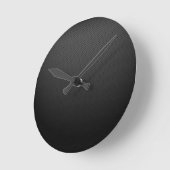 SCHWARZER KARBON-SCHWARZE GRAUEN-DOTS-DUNKELPATTER RUNDE WANDUHR (Winkel)