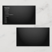 SCHWARZER KARBON-SCHWARZE GRAUEN-DOTS-DUNKELPATTER VISITENKARTE (Vorne/Hinten)