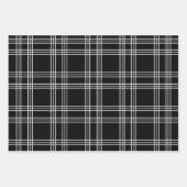 Schwarzer Karierter Tartan Geschenkpapier Set (Vorderseite 3)