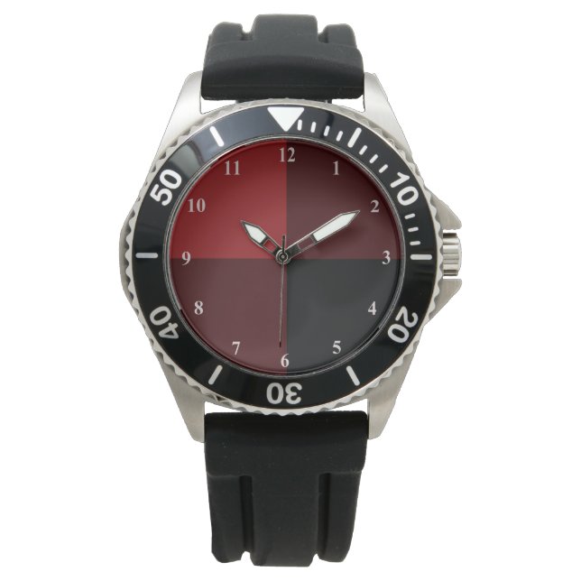Schwarzer Karo Armbanduhr (Vorderseite)