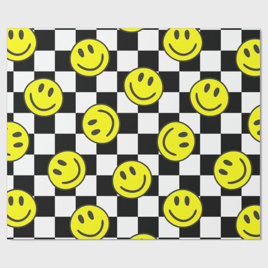 Schwarzer Karo Geschenkpapier (Flach)