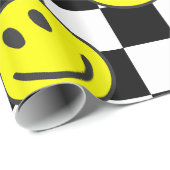 Schwarzer Karo Geschenkpapier (Rolleneckpunkt)