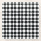 Schwarzer Karo Herbst Untersetzer (Vorderseite)