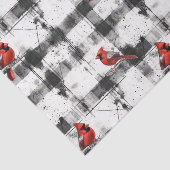 Schwarzer Karo Kardinal Seidenpapier (Ausschnitt)