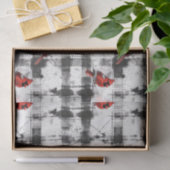 Schwarzer Karo Kardinal Seidenpapier (Geschenk)