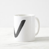 Schwarzer Karo Mark - Emoji Kaffeetasse (VorderseiteRechts)