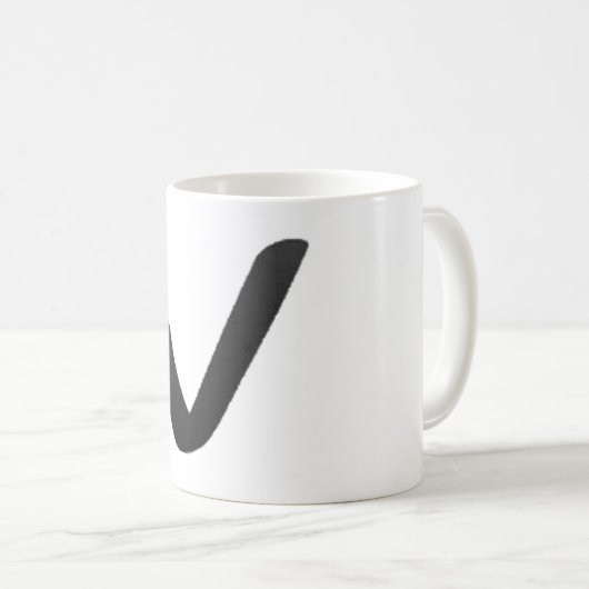 Schwarzer Karo Mark - Emoji Kaffeetasse (VorderseiteRechts)