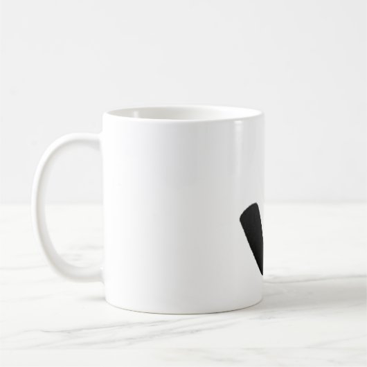 Schwarzer Karo Mark - Emoji Kaffeetasse (Links)
