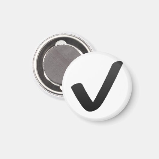 Schwarzer Karo Mark - Emoji Magnet (Vorderseite/Rückseite)