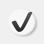 Schwarzer Karo Mark - Emoji Magnet (Vorne)