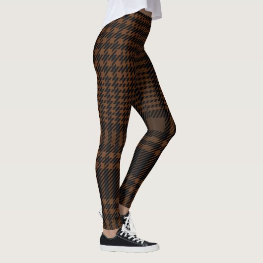 Schwarzer Karo-Muster Leggings (Rechts)