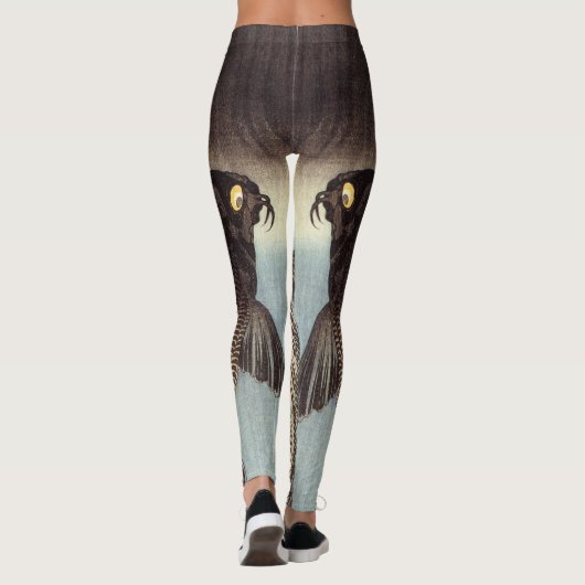 Schwarzer Karpfen Leggings (Rückseite)