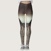 Schwarzer Karpfen Leggings (Vorderseite)