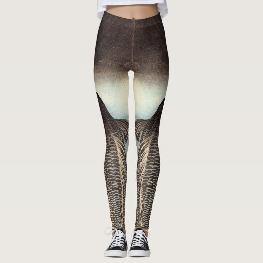 Schwarzer Karpfen Leggings (Vorderseite)