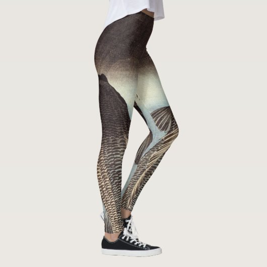 Schwarzer Karpfen Leggings (Rechts)