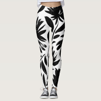 Schwarzer Kasten: Vintages Chrysanthemum Leggings