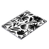 Schwarzer Kasten: Vintages Chrysanthemum Notizblock (Linke Seite)